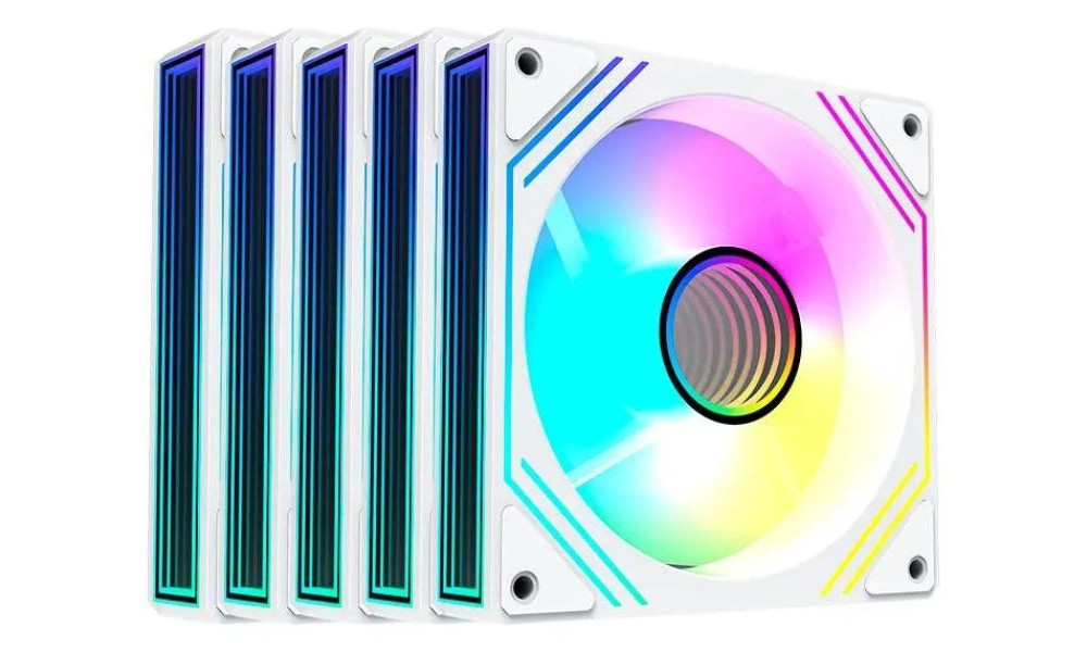 Kit Ventoinhas Acegeek Neon, Argb, 5x120mm, Branco