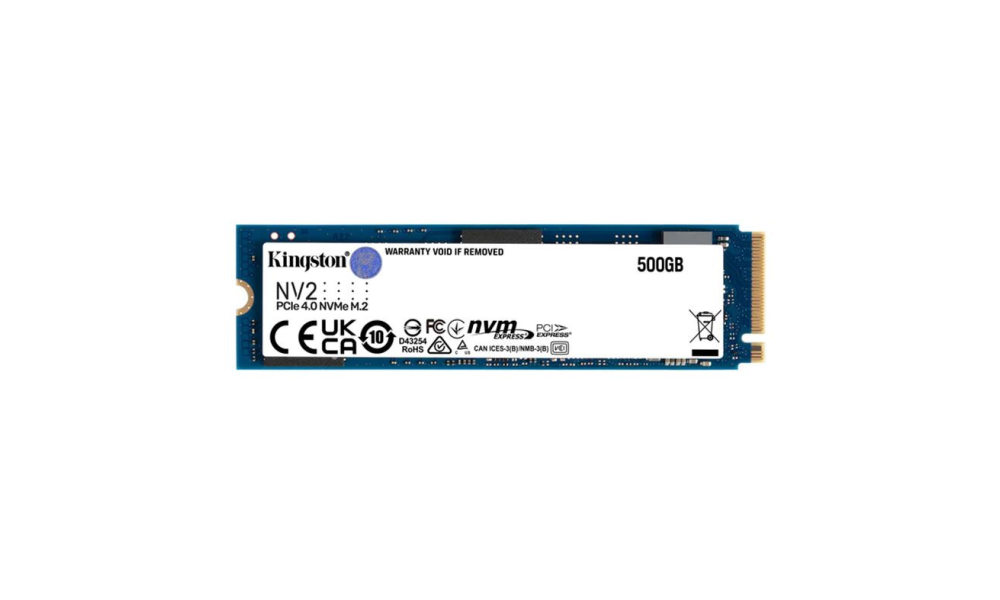 SSD KINGSTON NV2, 500GB, M.2 2280, PCIE NVME, LEITURA 3500 MB/S, GRAVACAO 2100 MB/S, SNV2S-500G