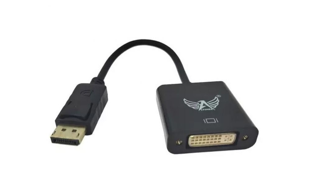 Adaptador Conversor Displayport Macho Para DVI 24+5 Fêmea ALTOMEX - AU-8807