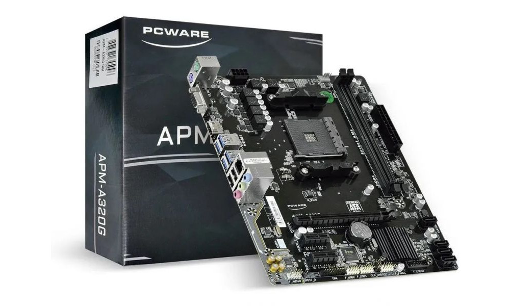 Placa Mãe a320g soquete am4 ryzen amd pcware a320