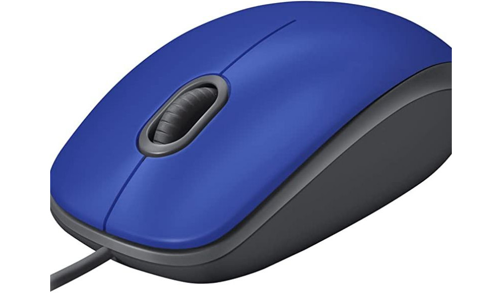 Mouse com fio USB Logitech M110 com Clique Silencioso - Azul