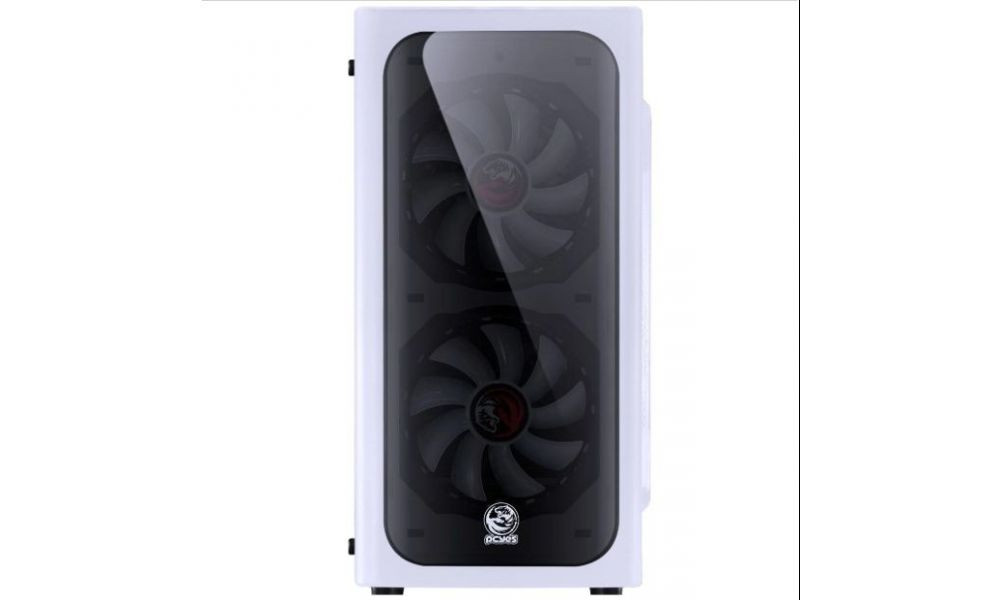 Gabinete Gamer Pcyes Mid Tower Venus Branco Led Azul Sem Fonte - VENBCAZ2FCA