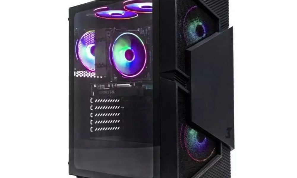 Gabinete Gamer DT3 MAD,  Mid-Tower, Lateral de Vídro  Preto