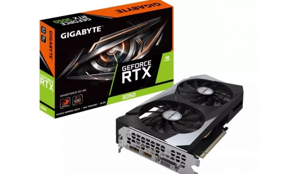 PLACA DE VIDEO GIGABYTE RTX 3050 8GB GDDR6 WINDFORCE OC 1-CLICK