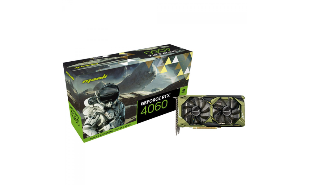 Placa de Vídeo Manli NVIDIA GeForce RTX 4060, 8GB, GDDR6, DLSS, Ray Tracing, M-NRTX4060/6RGHPPP-M2560