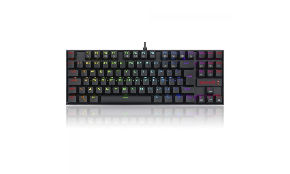 Teclado Magnético Gamer Redragon Kumara Pro, RGB, Switch Brown, ABNT2, Black, K552RGB-PRO (PT-BROWN)