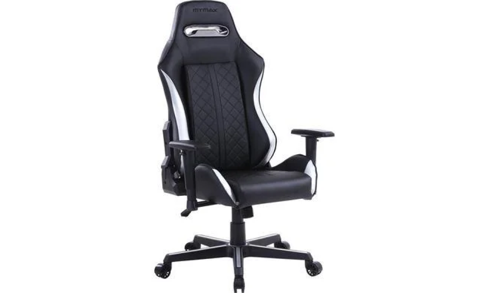 Cadeira Gamer MX16 Giratoria Preto/Prata MYMAX