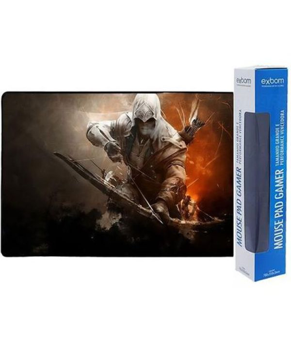 Mouse Pad Vários Temas Extra Grande Gamer 700x350x3mm Exbom MP-7035