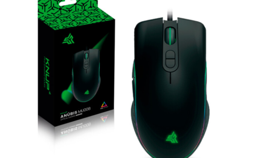 Mouse Gamer com Fio USB iluminação LED 4800DPI Knup KP-MU008