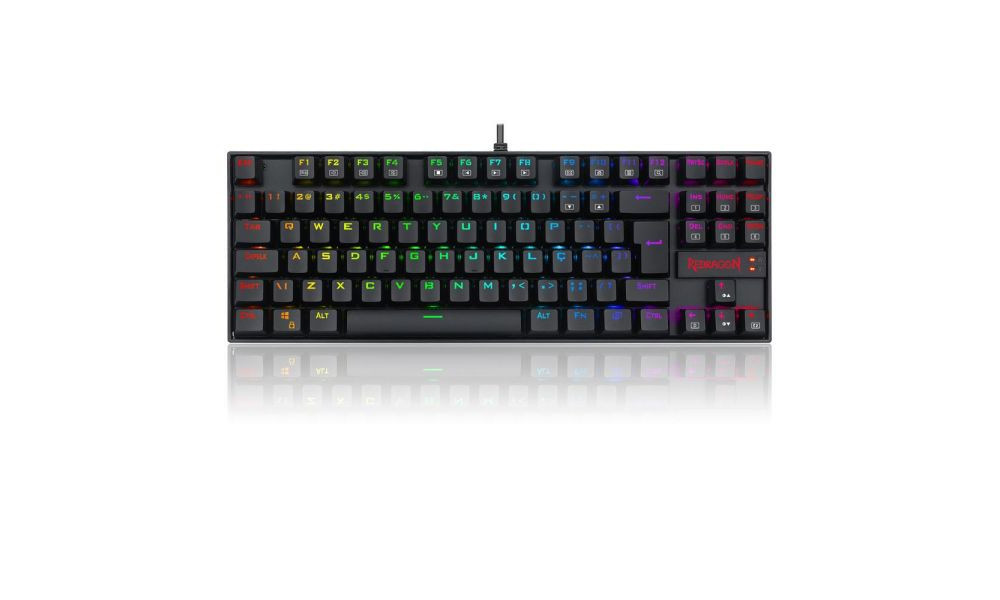 Teclado Magnético Gamer Redragon Kumara Pro, RGB, Preto, Switch Azul - K552 Wireless 