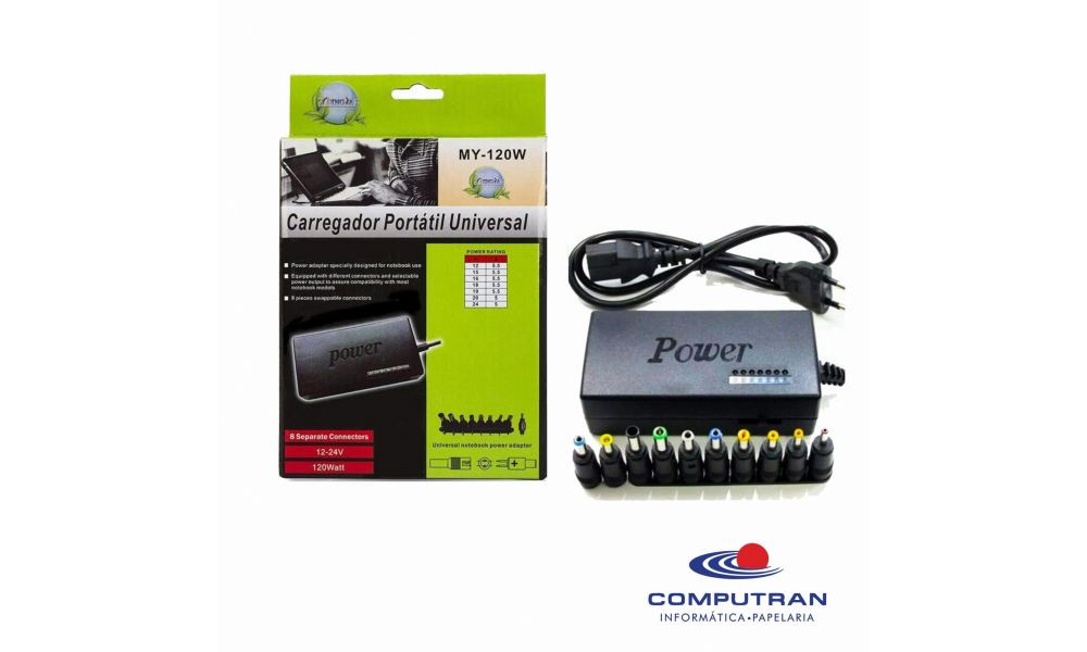 Carregador Universal Portátil Para Notebook Power Adapter My-120w