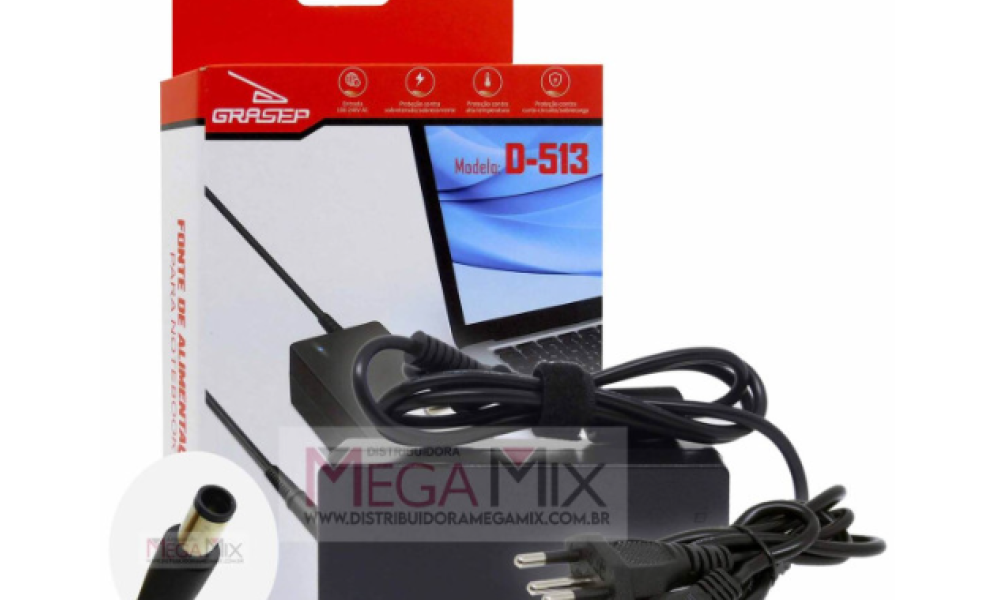 Carregador de Notebook Grasep  HP D-512 18.5V 3.5A 