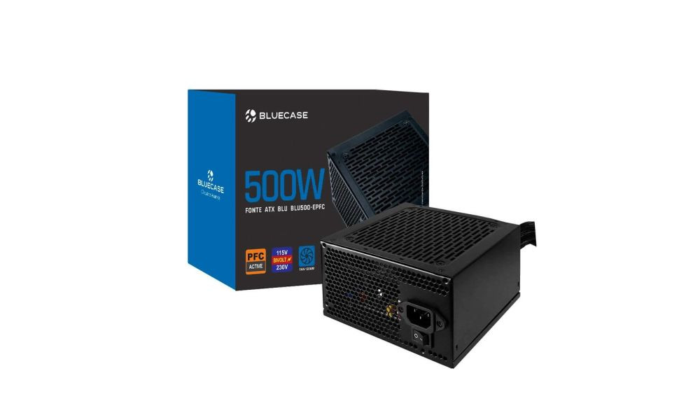 Fonte Bluecase 500W ATX Blu500-DPS3