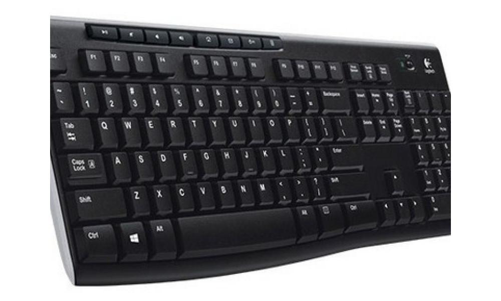 Teclado K270 Sem Fio Usb Logitech C/Unifying Multimidia - Preto