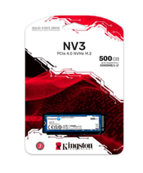 SSD KINGSTON NV3 500GB M.2 2280 NVME PCIE 4.0 - SNV3S/500G