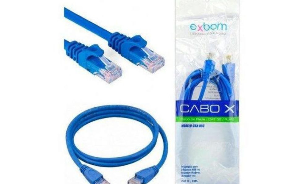 Cabo de Rede, Cat 5E, RJ45 CBX-N5C10 1 Metro Exbom