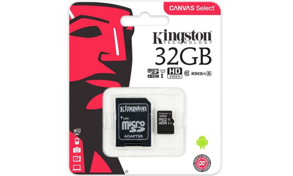 Cartão Micro SD Kingston 32GB C10 3