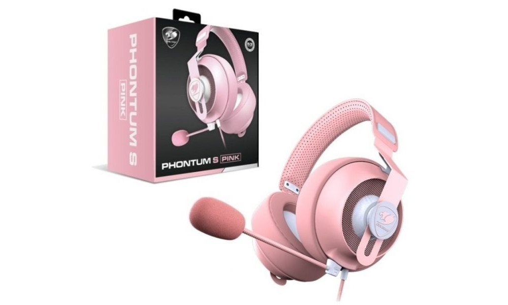 Headset Gamer Cougar Phontum S Rosa, Pink Cougar