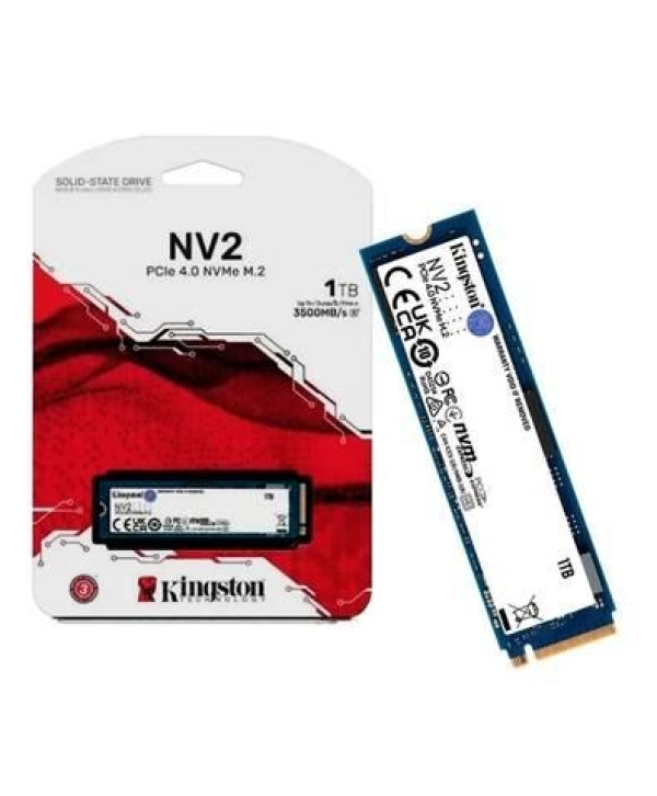 SSD 1TB Kingston Nv2, M.2 2280 PCIe, NVMe, Leitura 3500MB/s, Gravação 2100MB/s - Snv2s/1000g