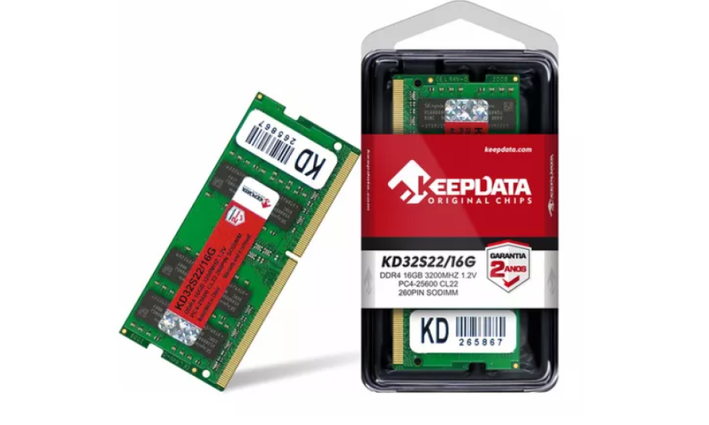 Memória Ram Notebook Ddr4 16gb 3200mhz Keepdata Kd32s22/16g