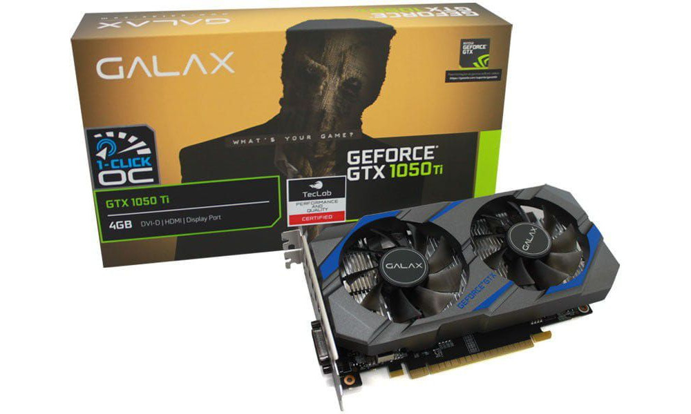 Placa de Video Galax Geforce GTX 1050 ti PCI-E 4GB GDDR5 128bit 50IQH8DSC7CB