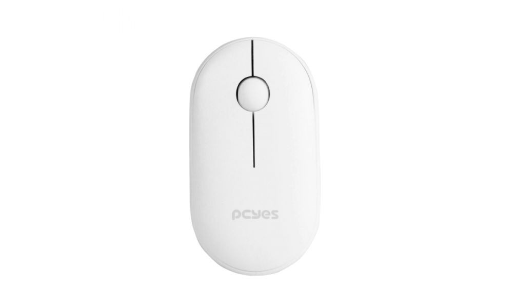 Mouse Sem Fio College White 1600dpi - Multi Device (Wireless + Bluetooth) - Silent Click - Pmcwmdscb