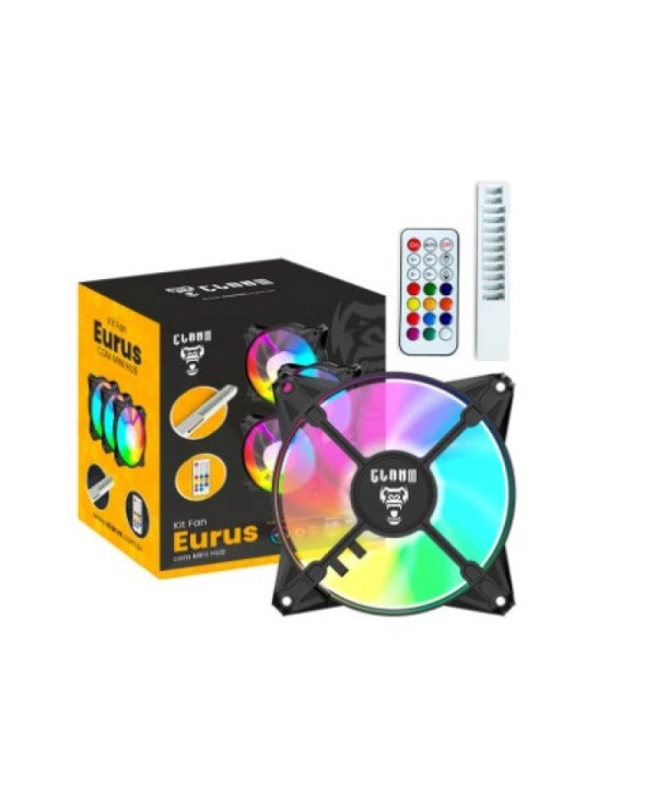 KIT COOLER 3 FAN EURUS ARGB 6PIN+ HUB | CLANM