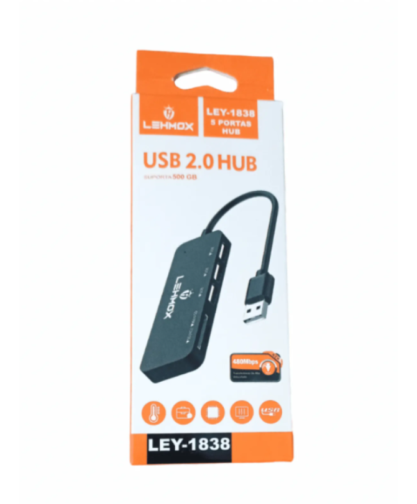 HUB 3 Portas USB 2.0 C/ Leitor LEY-1838