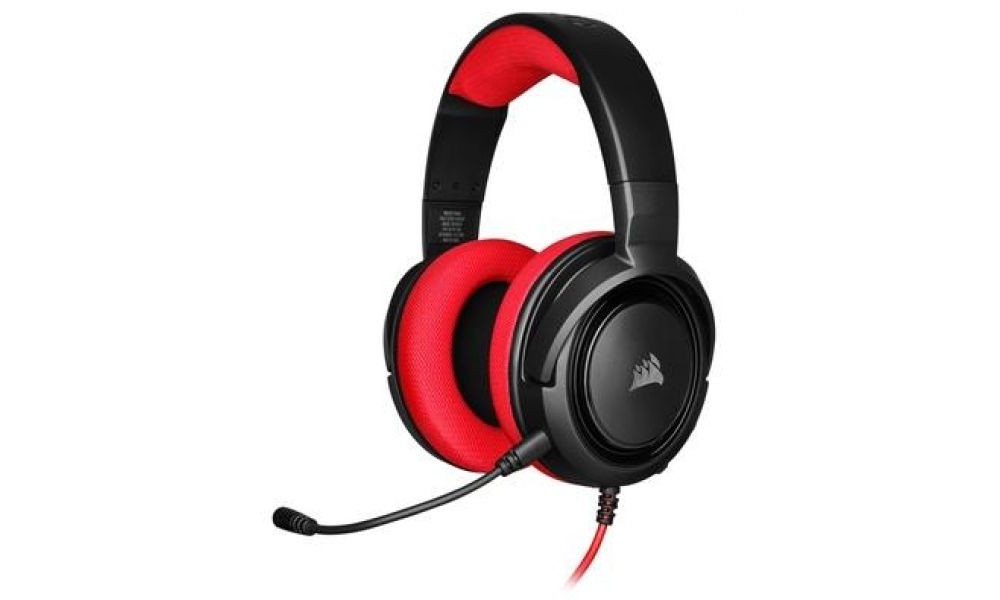 Headset Corsair HS35 Gaming Red PC, PS4, Xbox One, ca-9011198-na