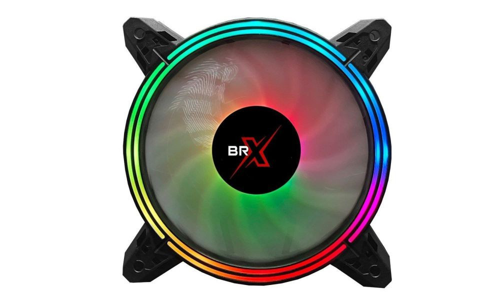 Kit 3 Coolers Brx, 120 mm, LED, RGB, Com Controle Remoto