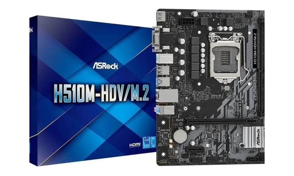 Placa Mãe Asrock H510m-hdv M.2 Geração 10/11 Ddr4/usb3.2