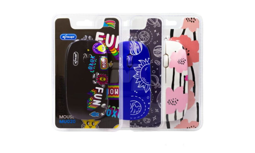 Mouse Com Fio USB 2.0 Fun, Knup KP-MU020