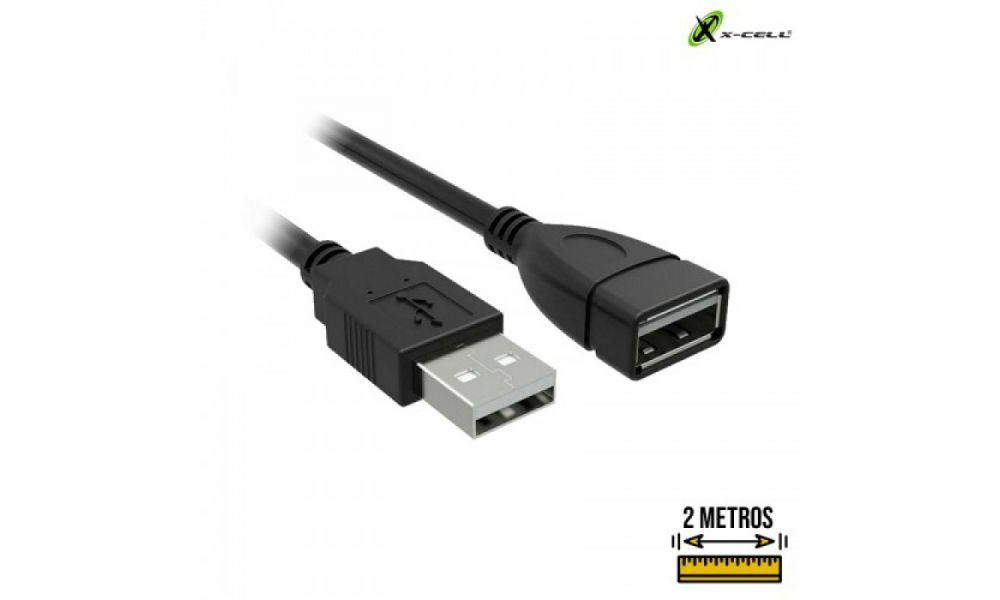 Cabo Extensor USB 2.0 M/F XC-M/F-2M - X-cell