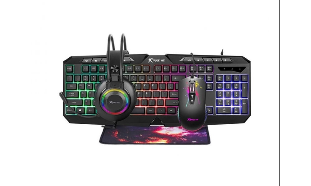 Kit Gamer 4 em 1 Xtrike ME CMX-410 RGB Mouse 7D 