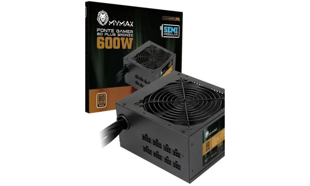 Fonte ATX 500W Gamer GM500 Real 80 Plus Bronze Com Cabo Gamemax OEM