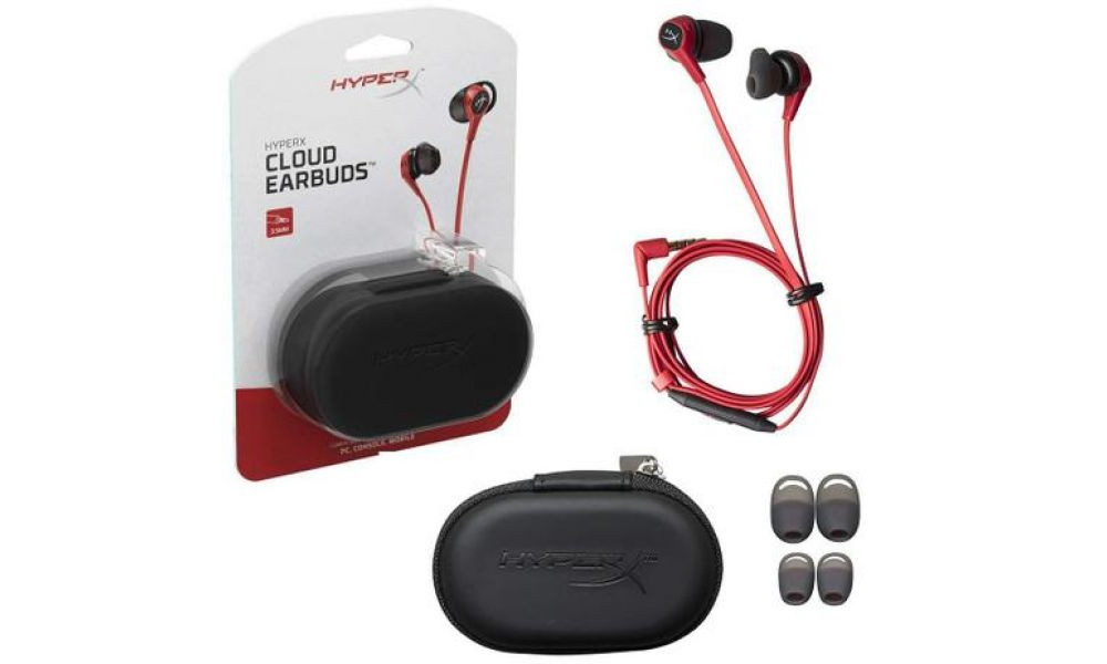 Fone de Ouvido Hyperx Cloud Earbuds HX-HSCEB-RD Preto/Vermelho