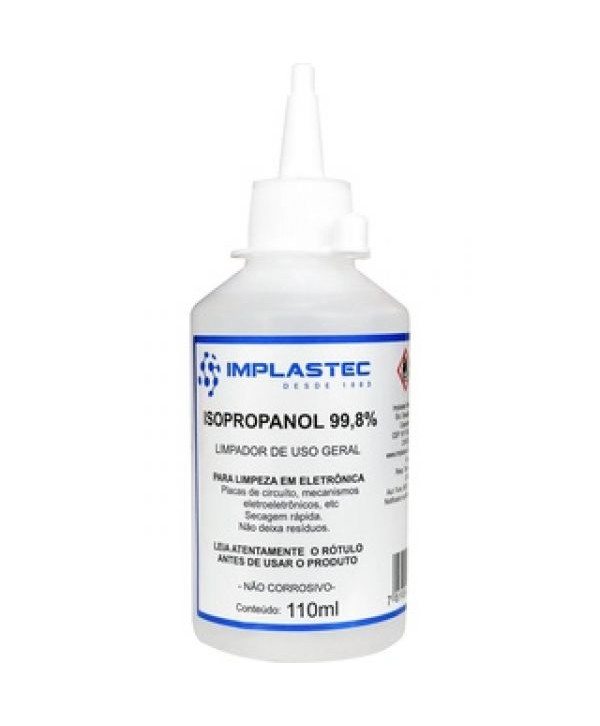 Alcool Isopropilico 250ML C/ Bico Aplicador Implastec FR-250ML