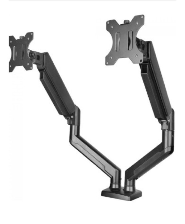 uporte de Mesa Bluecase Ergo Flexy Pistão, Para 2 Monitores 12 Até 32 Pol, Preto, BSMTG02-3BBX