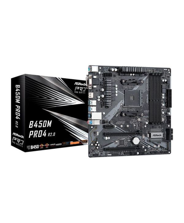 Placa mãe B450M Pro CB ASrock DDR4 AM4 4 slots