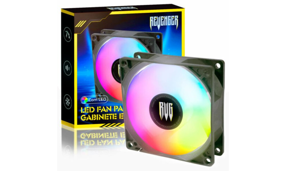 Cooler Fan RGB Para Gabinete 80mm Revenger - G-VR337