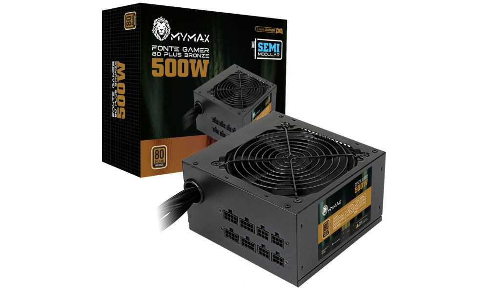 Fonte ATX Mymax 500W Semi Modular 80p Bronze PFC Ativo (mpsu-fp550w)