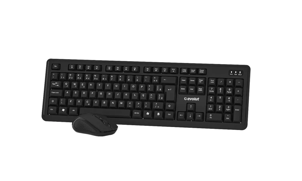 Combo Evolut Teclado e Mouse Wireless EO-504