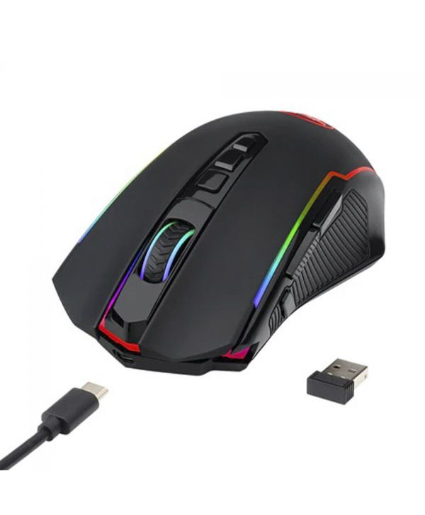 Mouse Gamer Redragon Ranger Lite Dual Mode, Wireless, RGB, 8000 DPI, 9 Botões Programáveis, Black, M910-KS