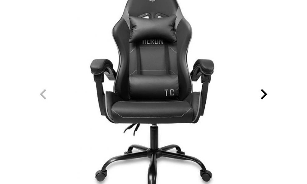 CADEIRA GAMER TGT HERON TC, PRETO E CINZA, TGT-HRTC-BL01