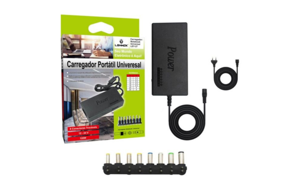 Fonte Universal para Notebook 120W Com 8 Plugues - Ley-27