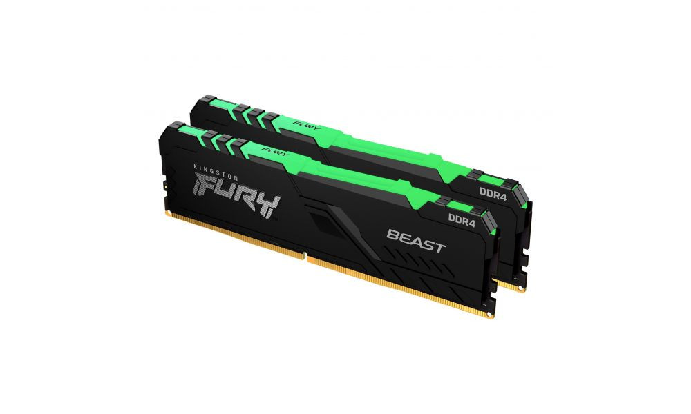 Memória Ram Kingston Fury Beast RGB, DDR4, 8GB, 3200Mhz