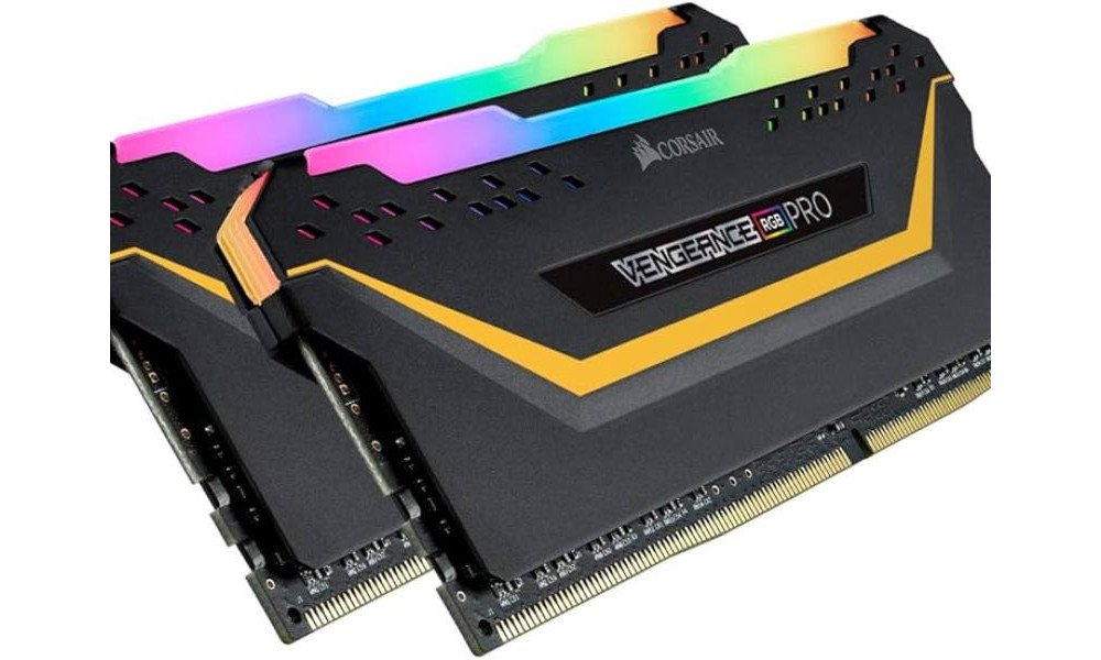 Memória RGB DDR4 Corsair Vengeance RGB RS, 2x8GB, 3200MHz, Black - KIT COM 2 PENTE DE 8 - SOMENTE KIT - PREÇO POR KIT 2X8