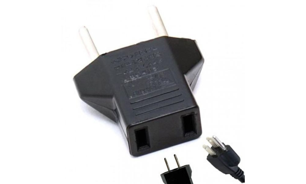 Adaptador AC Chato para Pino Bipolar Europeu