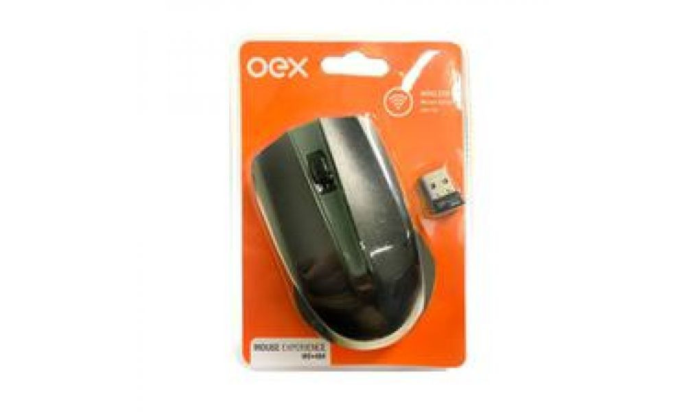 Mouse Oex Wireless Experience, Preto/laranja - MS404