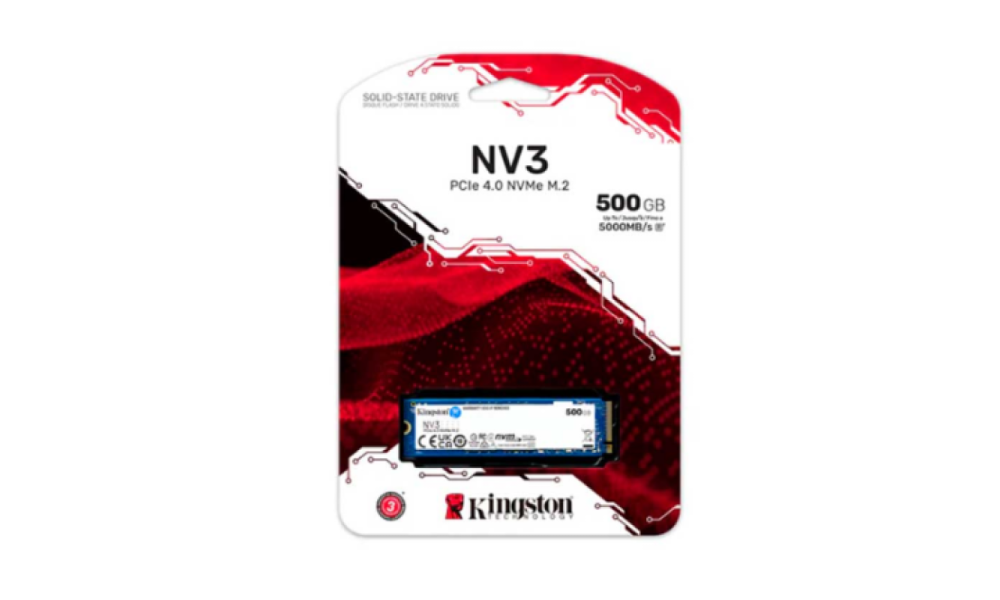 SSD KINGSTON NV3 500GB M.2 2280 NVME PCIE 4.0 - SNV3S/500G